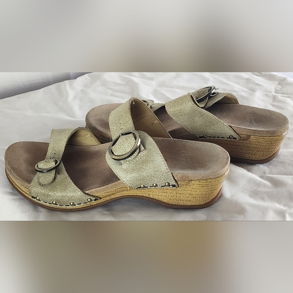 Dansko Manda Slide Wooden Slip on Clogs in Oyster 7 - Picture 7 of 16